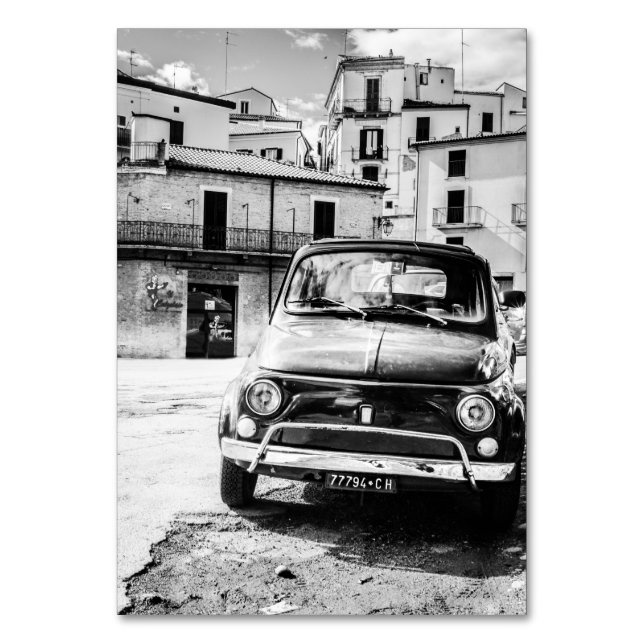 Fiat 500, cinquecento in Italien, klassisk bilgåva Bordsnummer (Framsidan)
