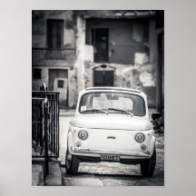 Fiat 500, Cinquecento, in Italien Poster