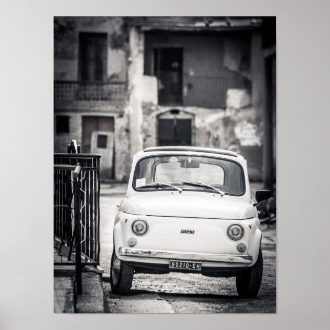 Fiat 500, Cinquecento, in Italien Poster (Framsidan)