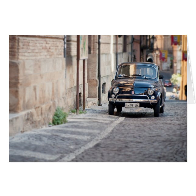 Fiat 500, Cinquecento in Lanciano Hälsningskort (Framsidan Horizontal)