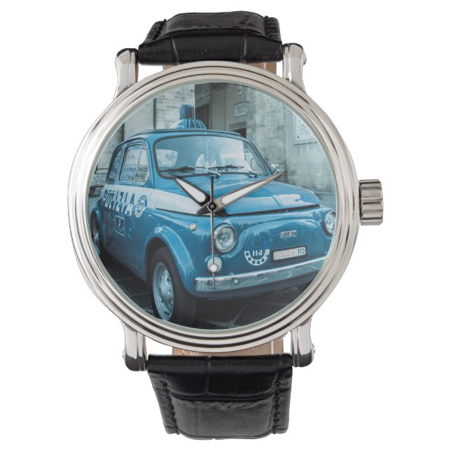 Fiat 500 Cinquecento Police in Rom, Italien, watch Armbandsur (Framsida)