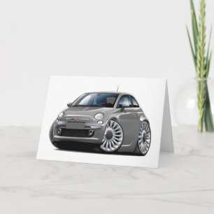 Fiat 500 grå färgbil kort