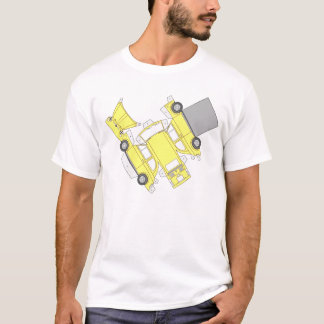 Fiat 500 gult tee shirt