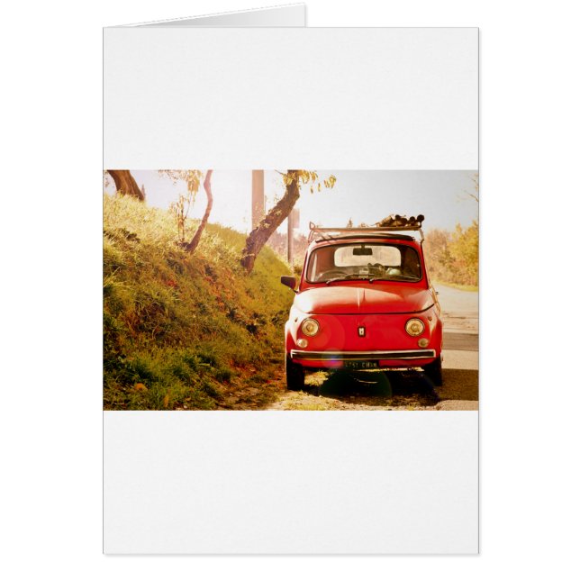 Fiat 500 i Italien Hälsningskort (Framsidan)