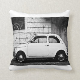 Fiat 500 i italien, klassikerbil dämpar kudde