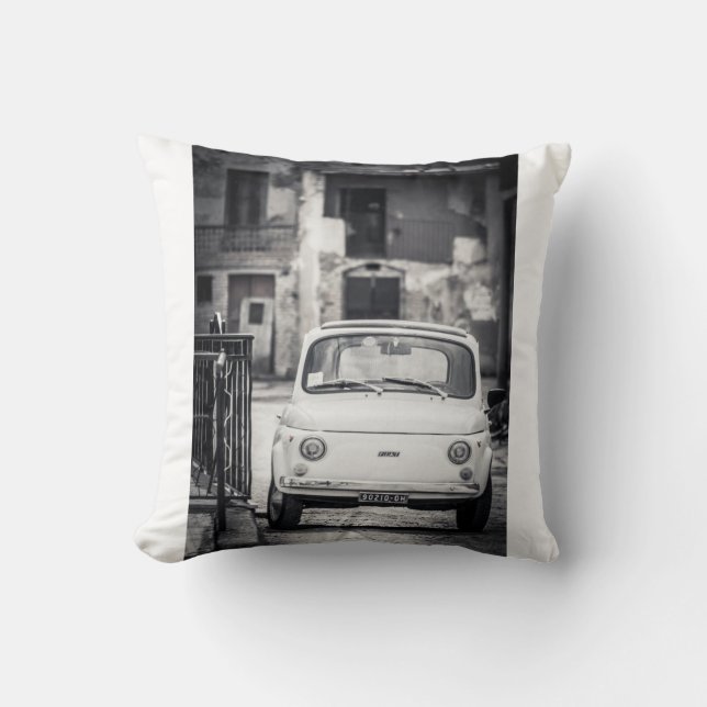 Fiat 500 i italien, klassikerbil kudder, dämpar kudde (Framsida)