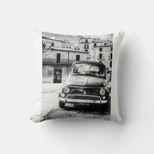 Fiat 500 i Italien, klassisk bilkudde, kudde