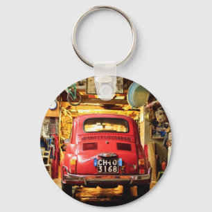 Fiat 500 i Italien Nyckelring