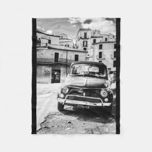 Fiat 500 i italienullfilten, vintage car fleecefilt