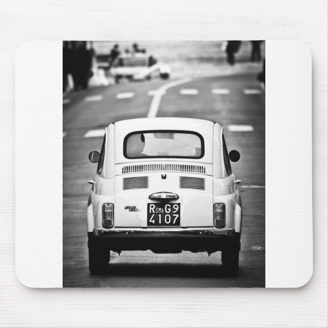 Fiat 500 i Rome, italien Musmatta (Framsidan)