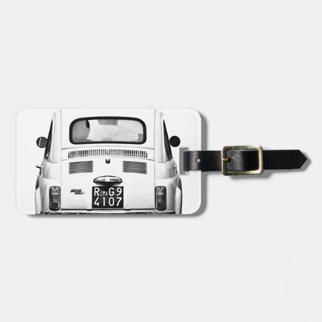 Fiat 500 i Rome, Italy. Bagagebricka (Horisontell Framsida)