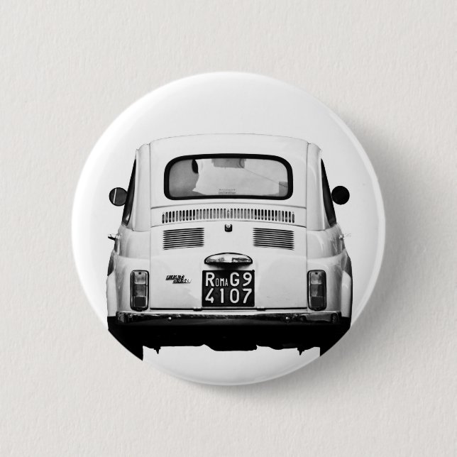 Fiat 500 i Rome, Italy. Knapp (Framsida)