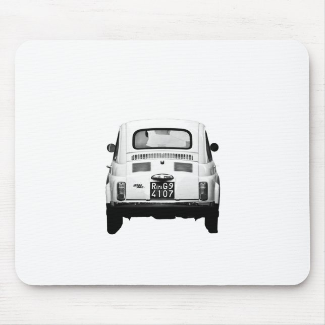 Fiat 500 i Rome, Italy. Musmatta (Framsidan)