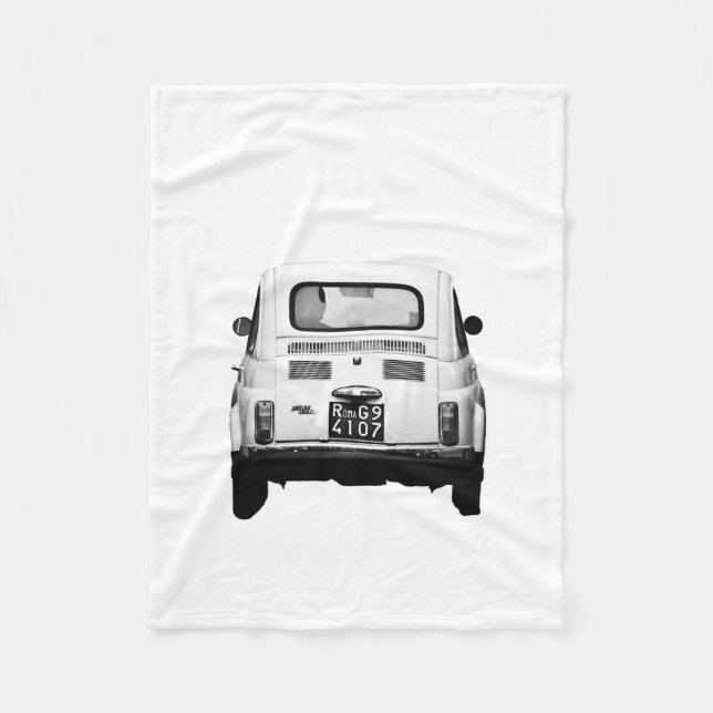 Fiat 500, Italien, Fleece Blanket vintage bil (Framsidan)