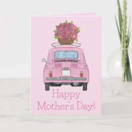 Fiat 500 lycklig Mors dag Kort