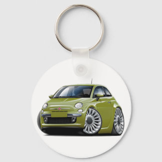 Fiat 500 olivbil nyckelring