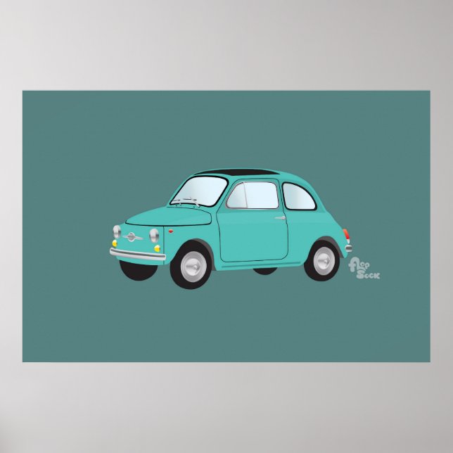 Fiat 500 Poster (Framsidan)