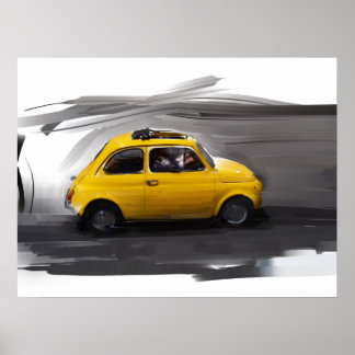 fiat 500 poster
