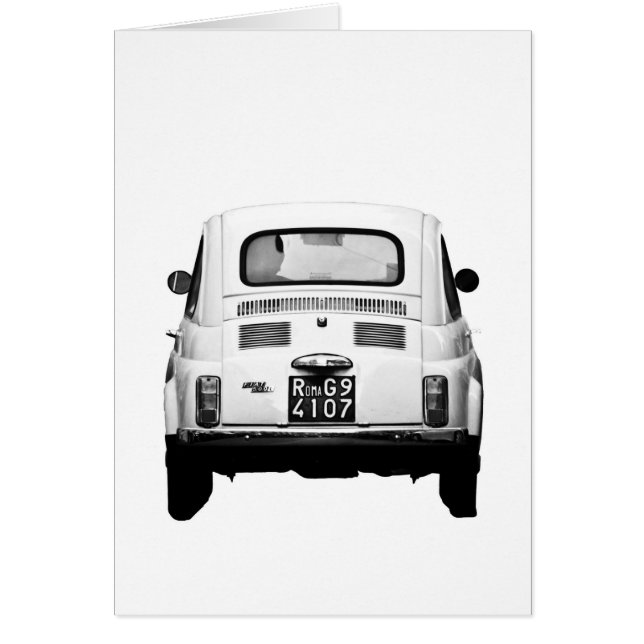 Fiat 500 Rome Hälsningskort (Framsidan)
