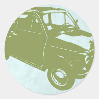 Fiat 500 runt klistermärke