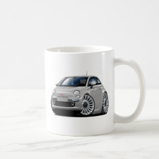 Fiat 500 silverbil kaffemugg