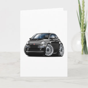 Fiat 500 svart bil kort
