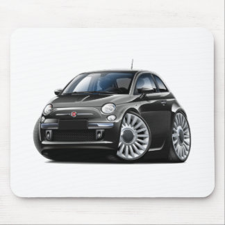 Fiat 500 svart bil musmatta