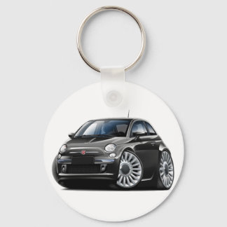 Fiat 500 svart bil nyckelring