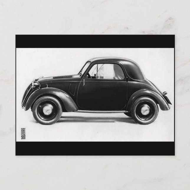Fiat 500 Topolino Vykort (Framsida)