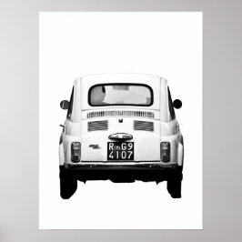 Fiat 500, vintage cinquecento, Rom, Italien Poster