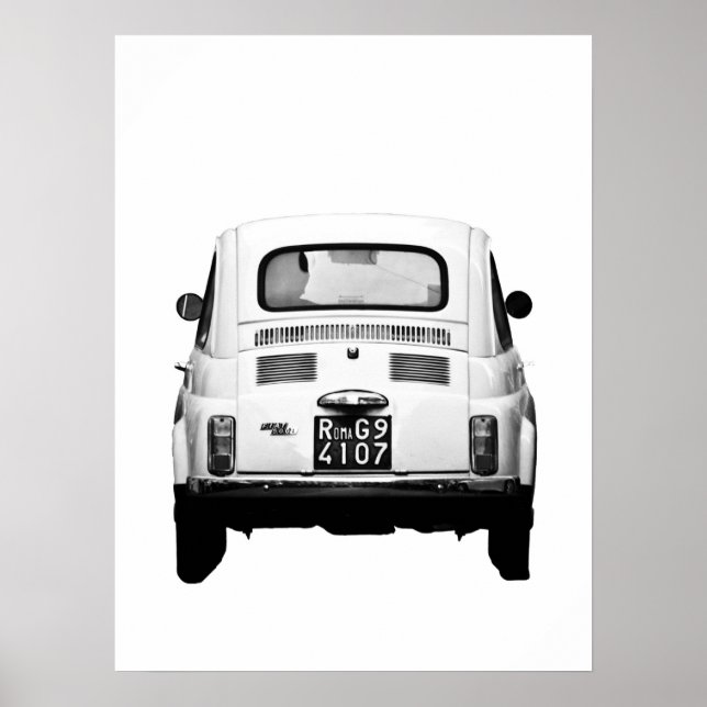 Fiat 500, vintage cinquecento, Rom, Italien Poster (Framsidan)