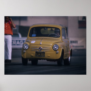 Fiat 600 - Little Giant Killer - Vintage Drag Poster