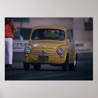 Fiat 600 - Little Giant Killer - Vintage Drag Poster
