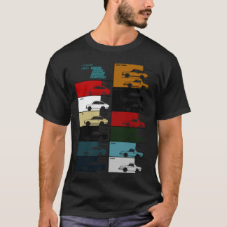 FIAT 850 IDROTTSKOUPE SPIDER FÄRG CHART63 T SHIRT