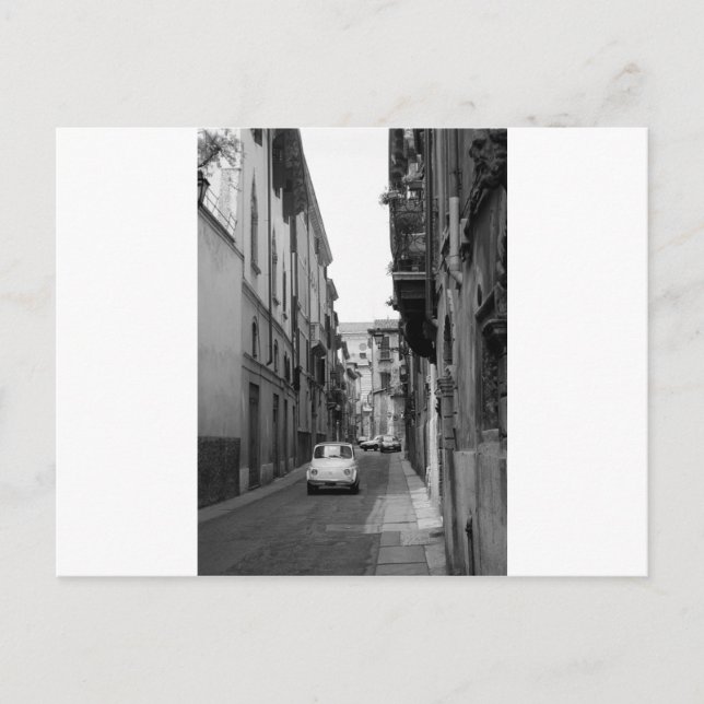 Fiat Cinquecento in Verona Vykort (Framsida)