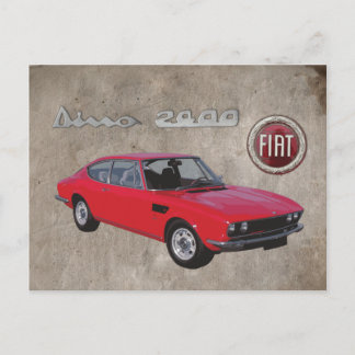 FIAT DINO 2400 POSTCARD VYKORT