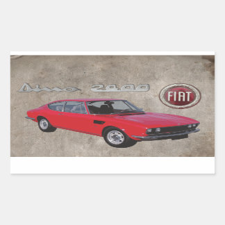 FIAT DINO 2400 STICKER REKTANGULÄRT KLISTERMÄRKE