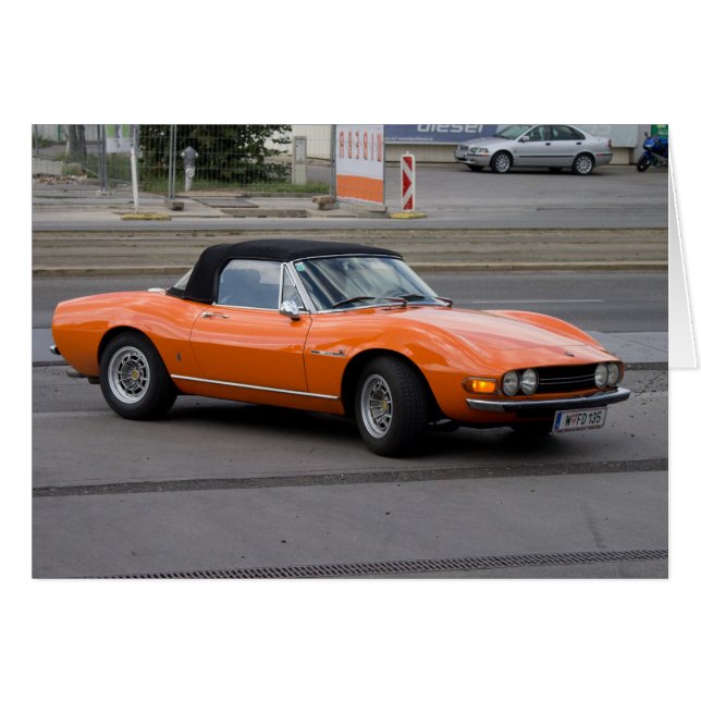Fiat Dino Spider Hälsningskort (Framsidan Horizontal)