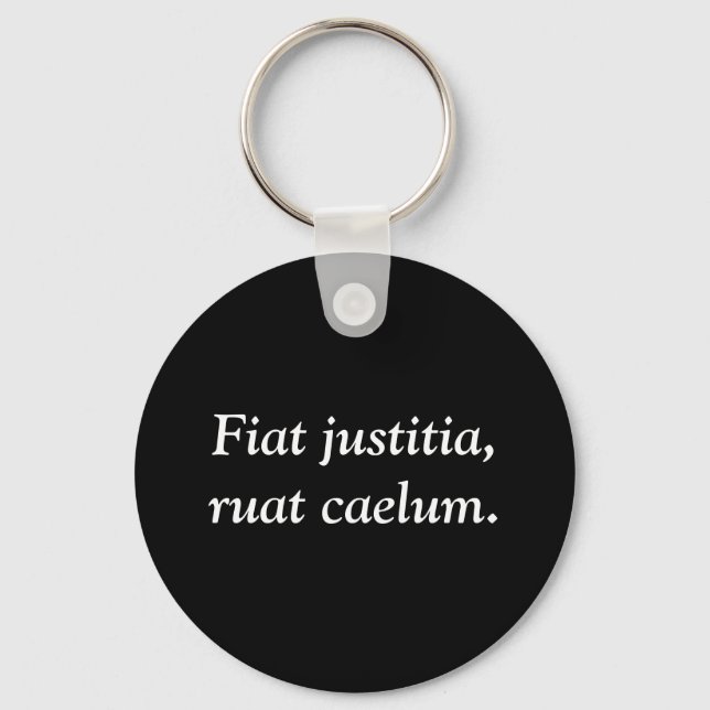 Fiat Justitia, ruat caelum. Nyckelring (Framsida)