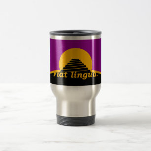 Fiat Lingua på flaggatravel mug Resemugg