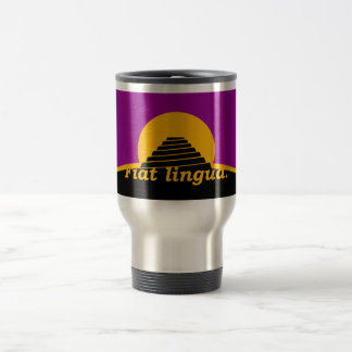 Fiat Lingua på flaggatravel mug Resemugg