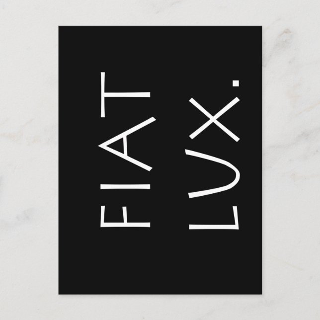 Fiat Lux Vykort (Framsida)