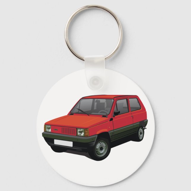 Fiat Panda 30/45 red Nyckelring (Framsida)