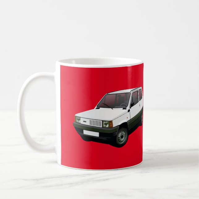 Fiat Panda 30 / 45 röd Kaffemugg (Vänster)