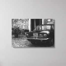 FIAT-vintage i Italien i svartvitt Canvastryck