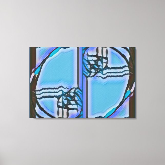 FIB 369 | Blues, Fibonacci Canvastryck (Framsida)