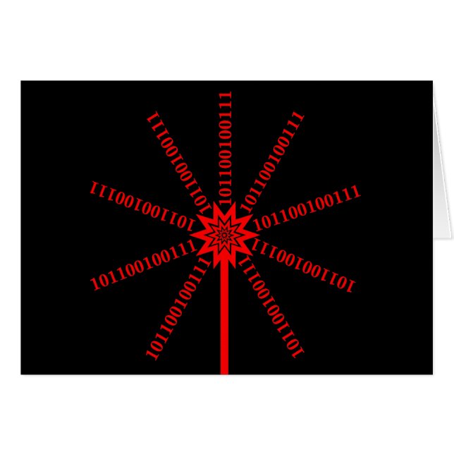 Fiber Optic Data Burst Hälsningskort (Framsidan Horizontal)