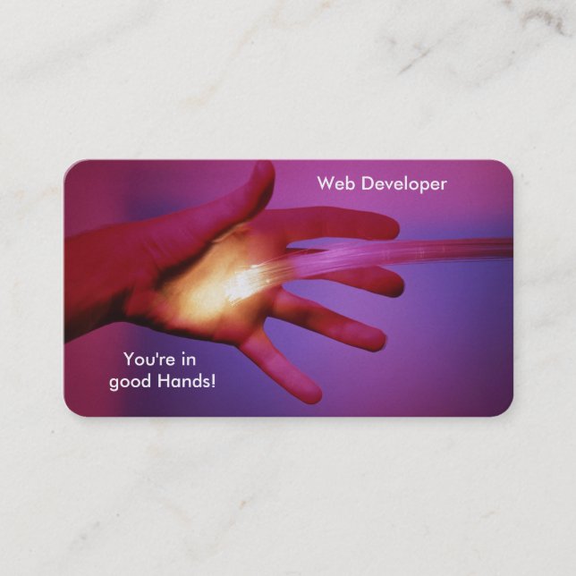 Fiber Optics-bild för visitkort (Framsida)