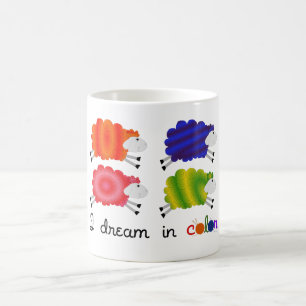 Fiberkonstnär som jag drömm i färg kaffemugg