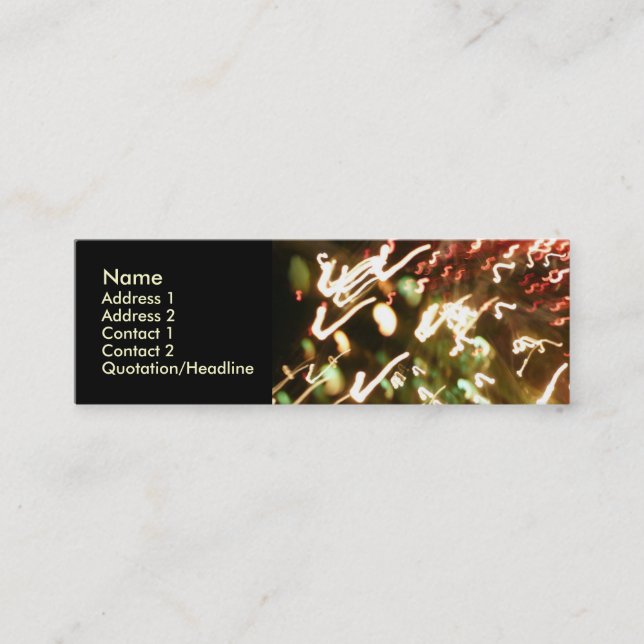 Fiberoptisk Roligt Mini Visitkort (Framsida)